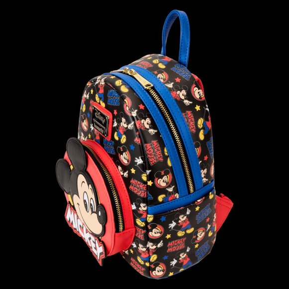 New Loungefly Mickey Mouse Classic All-Over Print Mini Backpack Disney main image 4
